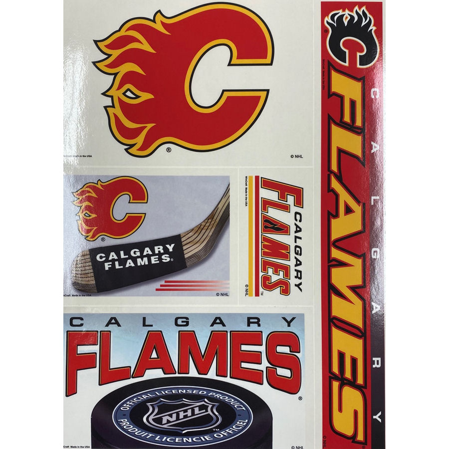Calgary Flames Set of 5 Ultra Decals at Sticker Shoppe
