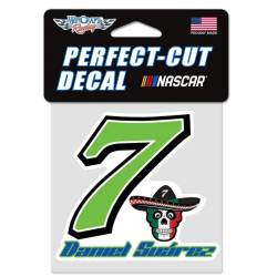 Daniel Suarez # Mexico Colors - 4x4 Die Cut Decal