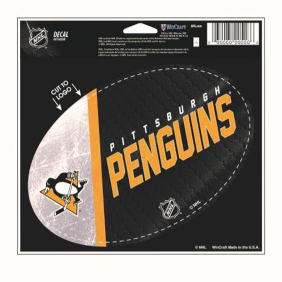 Pittsburgh Penguins 3.5x5 Vinyl Oval Sticker at Sticker Shoppe