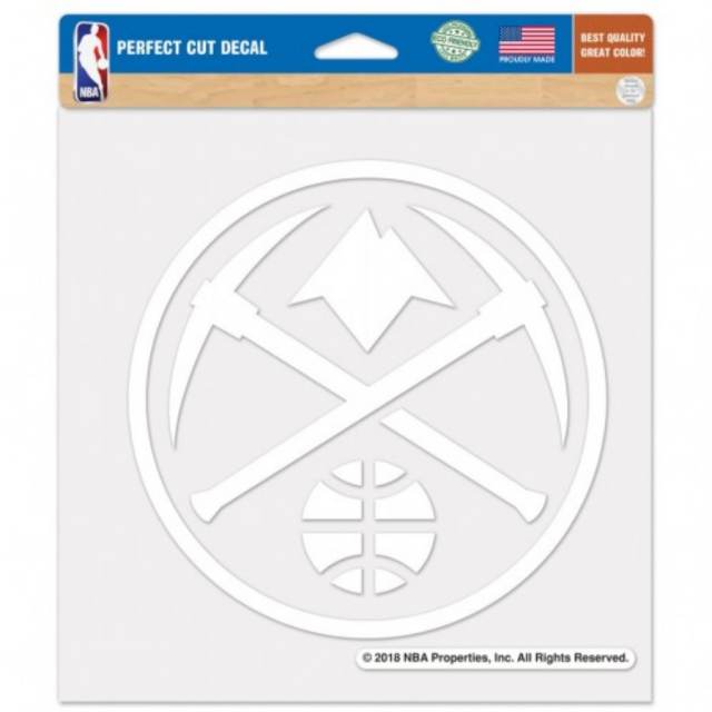 Denver Nuggets - 8x8 White Die Cut Decal