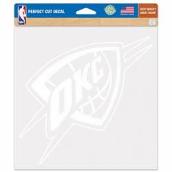 Oklahoma City Thunder - 8x8 White Die Cut Decal