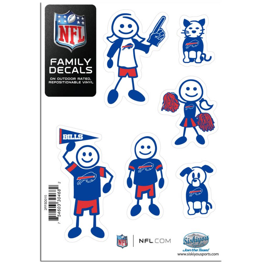 Buffalo Bills - Set Of 6 Family Sticker Sheet