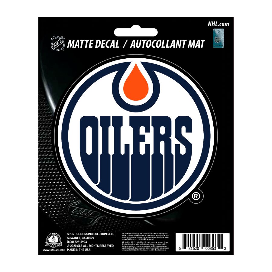 Edmonton Oilers Vinyl Matte Sticker at Sticker Shoppe