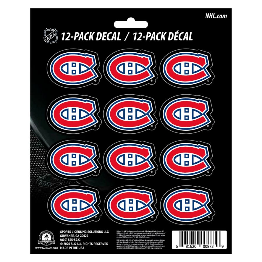 Montreal Canadiens Set Of 12 Sticker Sheet at Sticker Shoppe