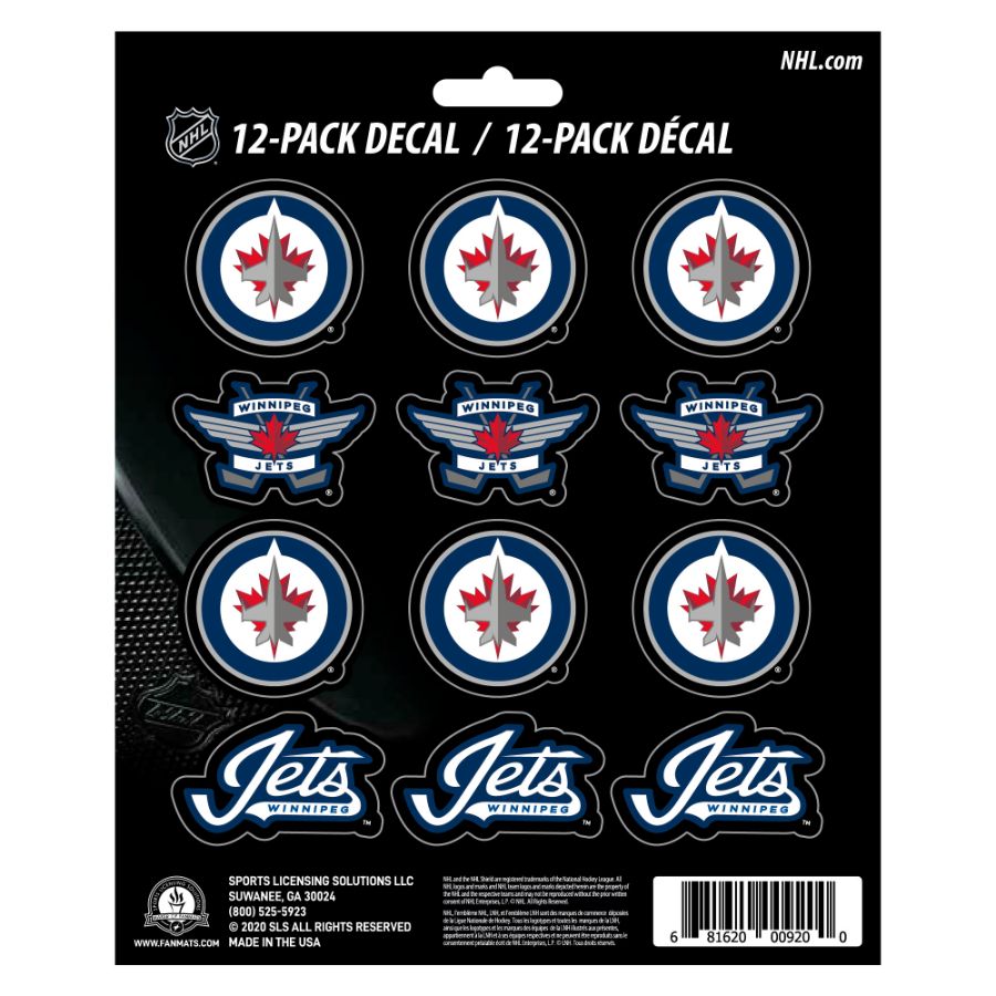 Winnipeg Jets Set Of 12 Sticker Sheet at Sticker Shoppe