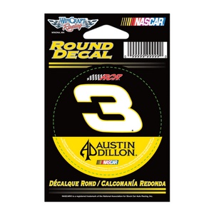 Austin Dillon #3 Cheerios - 3x3 Round Vinyl Sticker