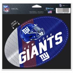 New York Giants - 3.5x5 Vinyl Oval Sticker