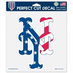 New York Mets Stars & Stripes - 8x8 Full Color Die Cut Decal