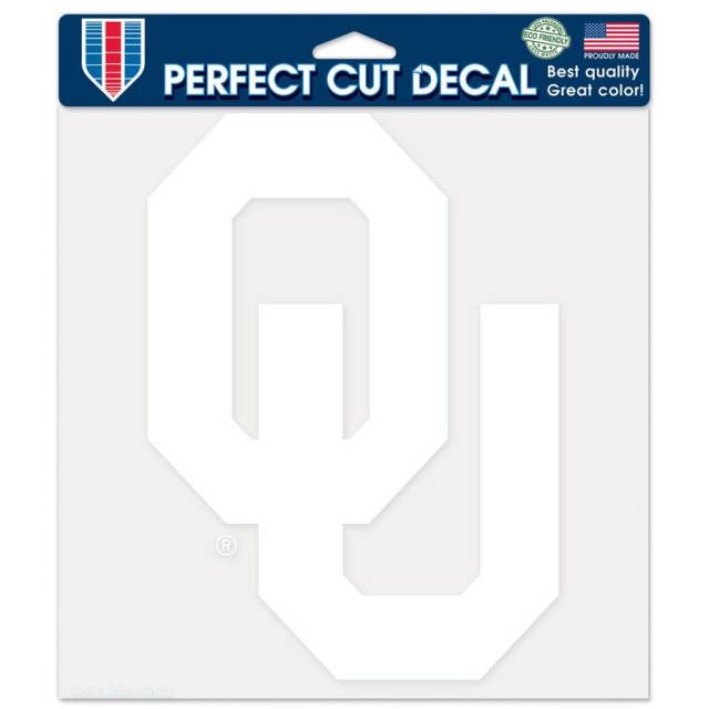 University Of Oklahoma Sooners - 8x8 White Die Cut Decal