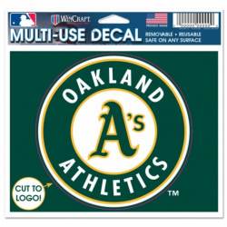 Oakland Athletics A's Script Round - 4.5x5.75 Die Cut Ultra Decal