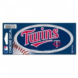Minnesota Twins - 3x7 Oval Chrome Decal