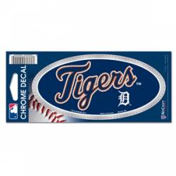 Detroit Tigers - 3x7 Oval Chrome Decal