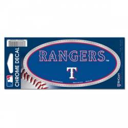 Texas Rangers - 3x7 Oval Chrome Decal