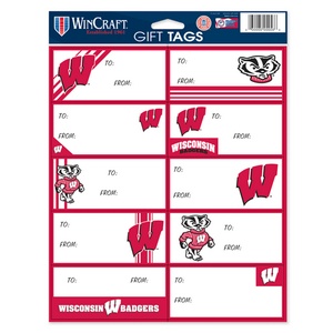 University Of Wisconsin Badgers - Sheet of 10 Gift Tag Labels at ...