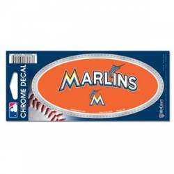 Miami Marlins - 3x7 Oval Chrome Decal