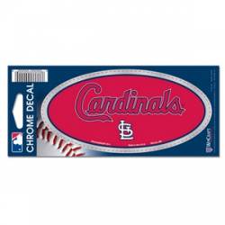 St. Louis Cardinals - 3x7 Oval Chrome Decal
