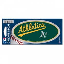 Oakland Athletics A's - 3x7 Oval Chrome Decal