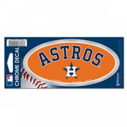 Houston Astros - 3x7 Oval Chrome Decal