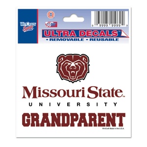 Missouri State University Bears Grandparent - 3x4 Ultra Decal