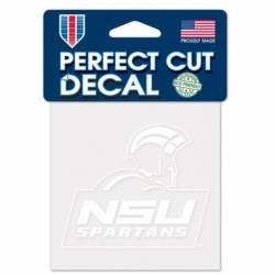 Norfolk State University Spartans - 4x4 White Die Cut Decal
