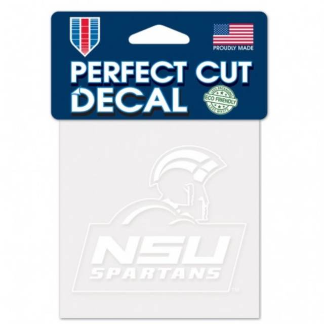 Norfolk State University Spartans - 4x4 White Die Cut Decal