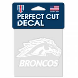 Western Michigan University Broncos - 4x4 White Die Cut Decal