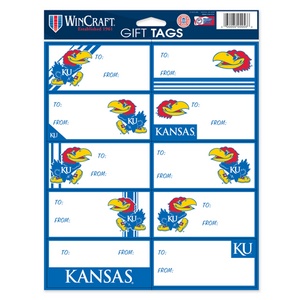 University Of Kansas Jayhawks - Sheet of 10 Gift Tag Labels at Sticker ...