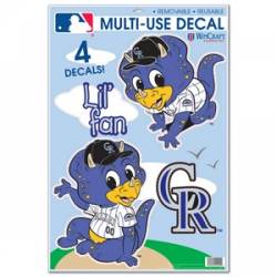 Colorado Rockies Lil Fan Mascot - Set of 4 Ultra Decals