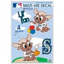 Seattle Mariners Lil Fan Mascot - Set of 4 Ultra Decals