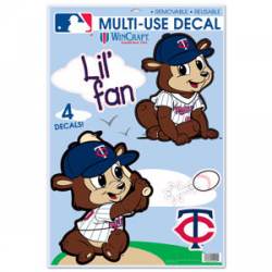 Minnesota Twins Lil Fan Mascot - Set of 4 Ultra Decals