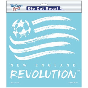 New England Revolution - 8x8 White Die Cut Decal