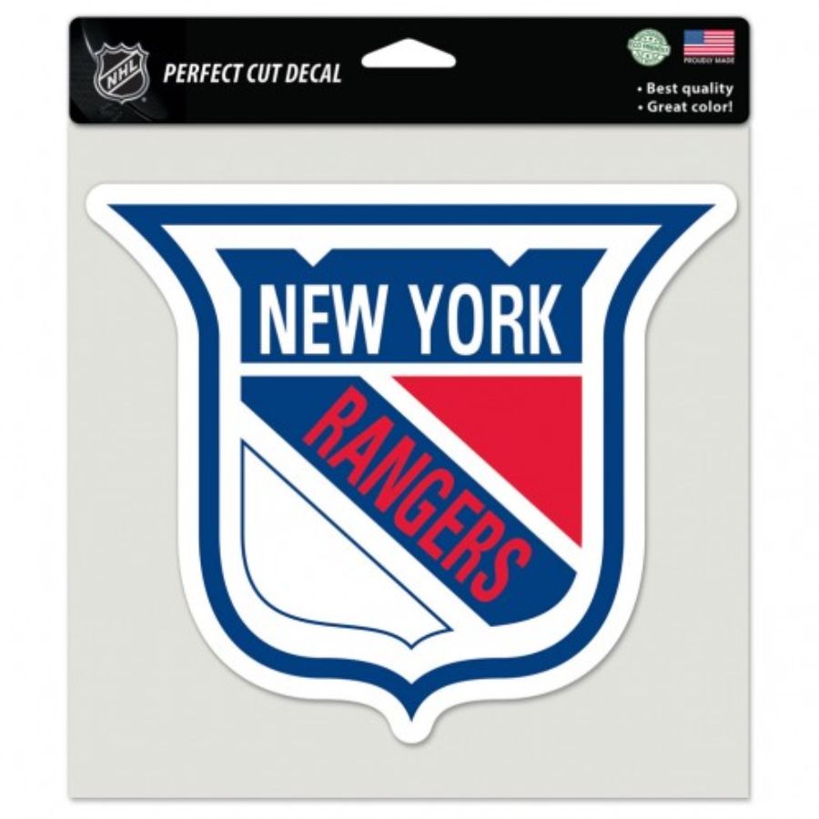 New York Rangers Retro 8x8 Full Color Die Cut Decal at Sticker Shoppe