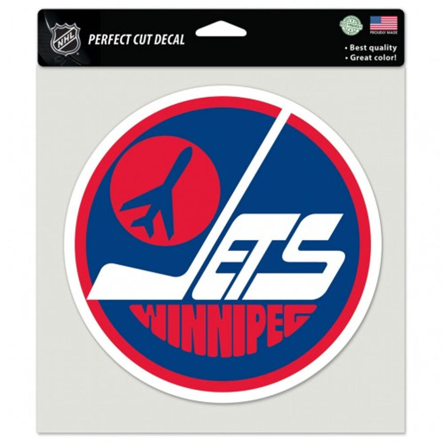 Winnipeg Jets Retro 8x8 Full Color Die Cut Decal at Sticker Shoppe