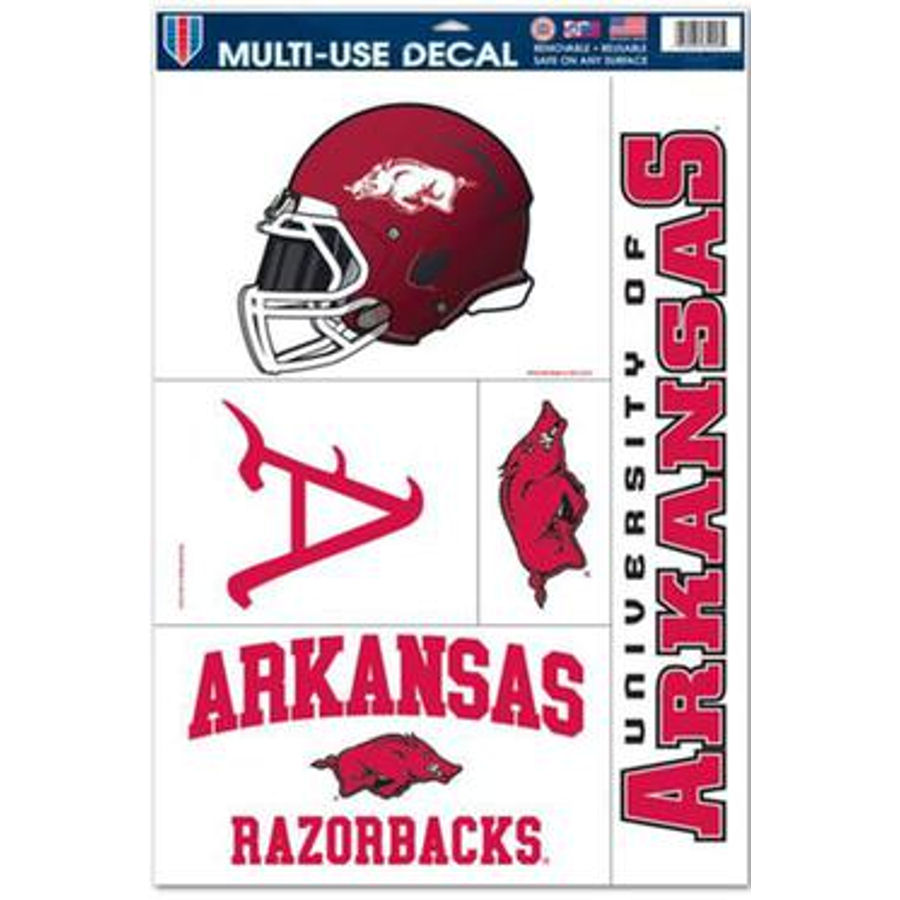 University Of Arkansas Razorbacks - Set of 5 Ultra Decals