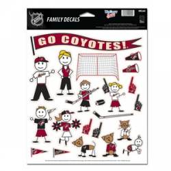 Phoenix Coyotes - 8.5x11 Family Sticker Sheet