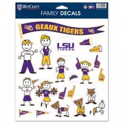 Louisiana State University LSU Tigers - 8.5x11 Family Sticker Sheet