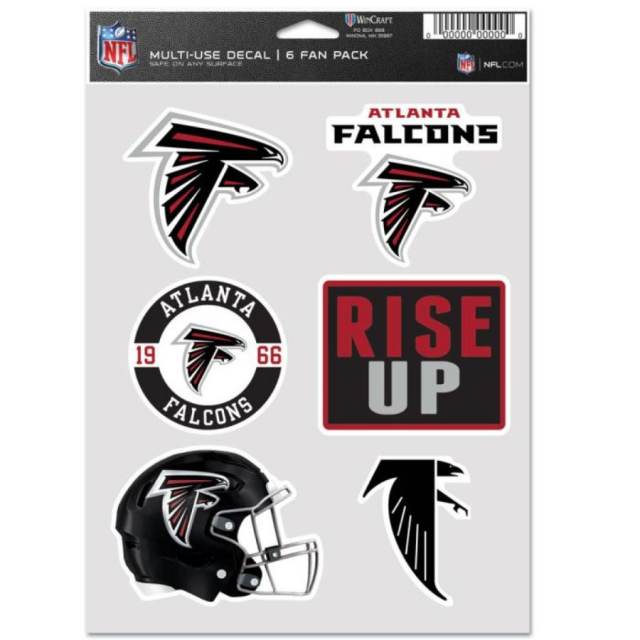 Atlanta Falcons - Sheet Of 6 Vinyl Stickers