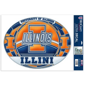 University Of Illinois Fighting Illini - Stained Glass 11x17 Ultra Decal