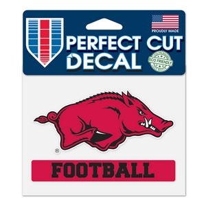 University Of Arkansas Razorbacks Football - 4x5 Die Cut Decal at ...