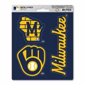 Milwaukee Brewers - Set Of 3 Sticker Sheet