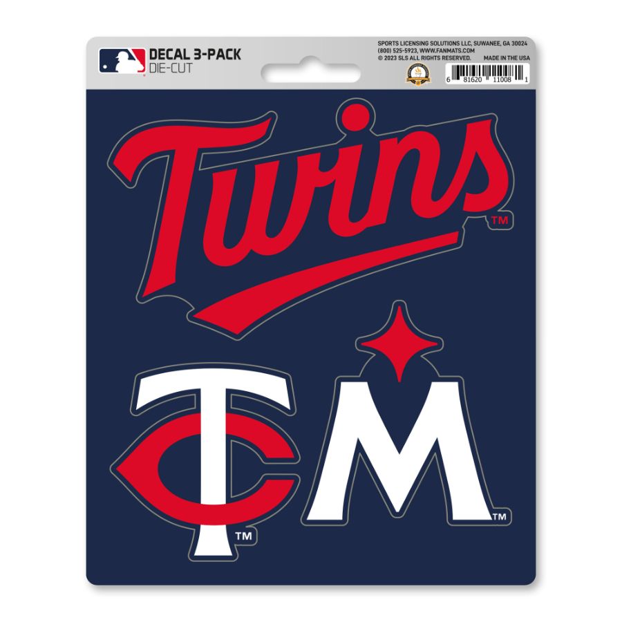Minnesota Twins - Set Of 3 Sticker Sheet
