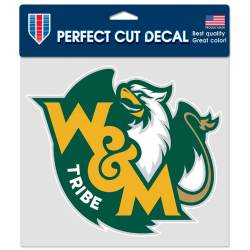 William & Mary College Tribe Logo - 8x8 Die Cut Decal
