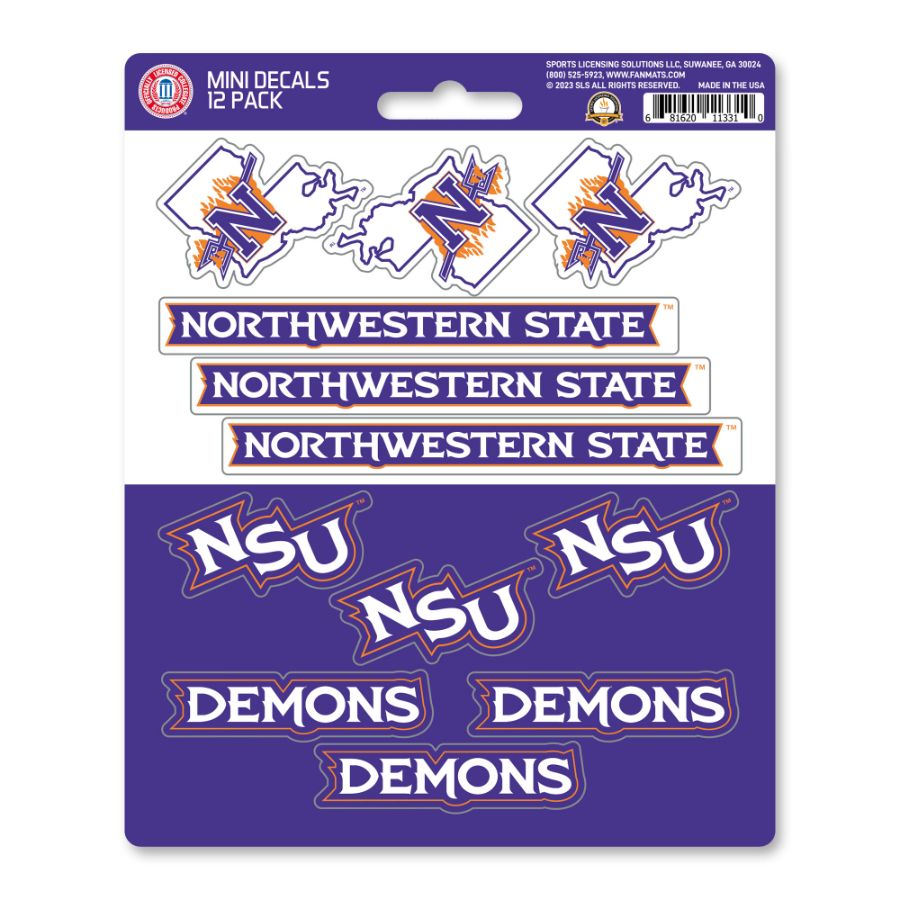 Northwestern State Set Of 12 Sticker Sheet at Sticker Shoppe