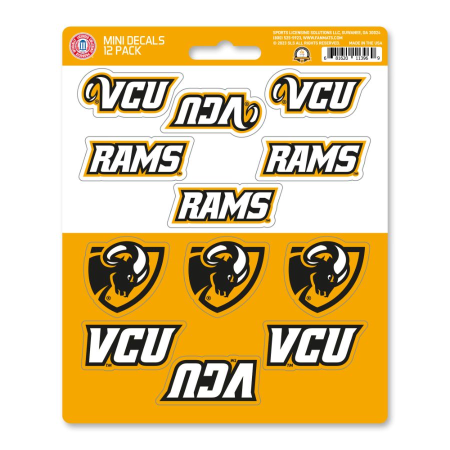 Virginia Commonwealth University Rams - Set Of 12 Sticker Sheet at ...