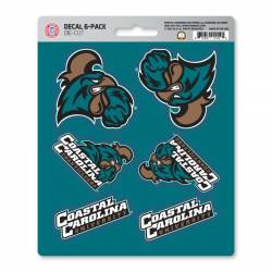 Coastal Carolina University Chanticleers - Set Of 6 Sticker Sheet