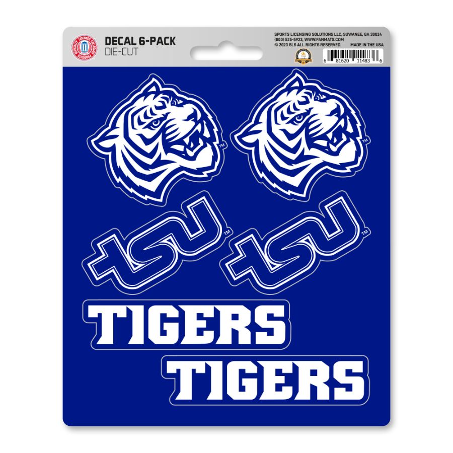 Tennessee State University Tigers - Set Of 6 Sticker Sheet