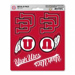 University Of Utah Utes - Set Of 6 Sticker Sheet