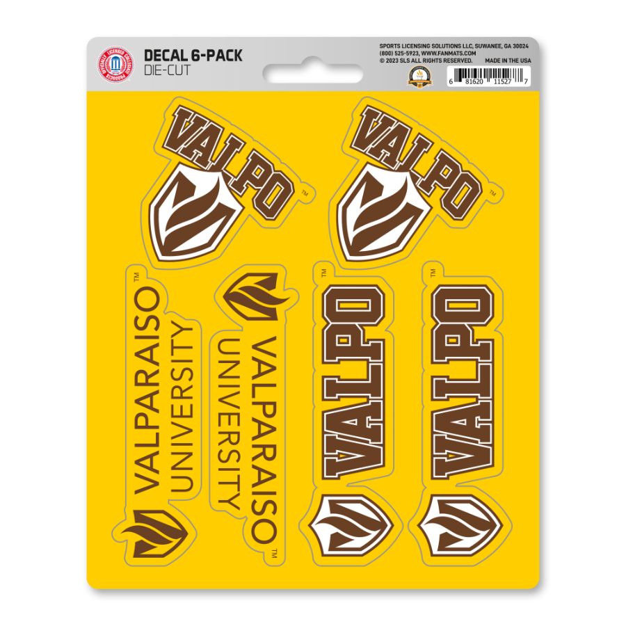 Valparaiso University Beacons - Set Of 6 Sticker Sheet