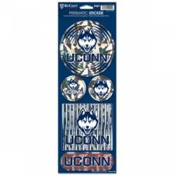 University Of Connecticut UCONN Huskies - Prismatic Decal Set