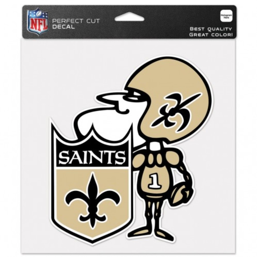 New Orleans Saints Retro Logo 8x8 Full Color Die Cut Decal at Sticker